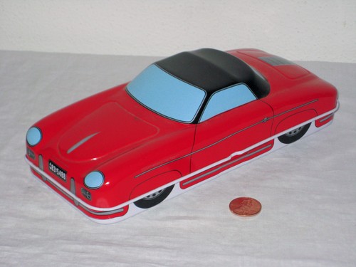 Vintage tin red car - vintage,